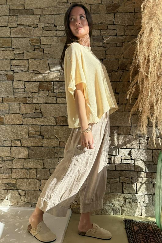 Conrad Box Cotton Knit Custard 